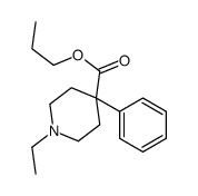 propyl 1-ethyl-4-phenylpiperidine-4-carboxylate结构式