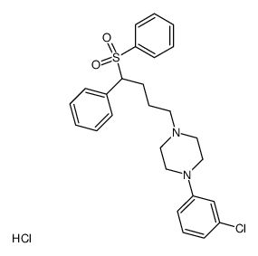 1-(4-Benzenesulfonyl-4-phenyl-butyl)-4-(3-chloro-phenyl)-piperazine; hydrochloride Structure