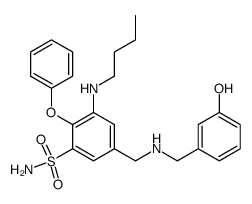 (3-n-butylamino-4-phenoxy-5-sulfamylbenzyl)-3-hydroxybenzylamine结构式