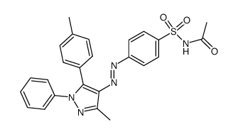 N-acetyl-4-(3-methyl-1-phenyl-5-p-tolyl-1H-pyrazol-4-ylazo)-benzenesulfonamide Structure