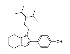 1-(2-diisopropylaminoethyl)-2-(p-hydroxyphenyl)-4,5,6,7-tetrahydroindole Structure