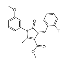methyl 4-[(2-fluorophenyl)methylidene]-1-(3-methoxyphenyl)-2-methyl-5-oxopyrrole-3-carboxylate Structure