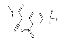 2-Cyano-N-methyl-2-(2-nitro-4-trifluoromethyl-phenyl)-acetamide结构式