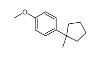 1-methoxy-4-(1-methylcyclopentyl)benzene结构式