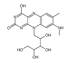 7-methyl-8-(methylamino)-10-(2,3,4,5-tetrahydroxypentyl)benzo[g]pteridine-2,4-dione结构式