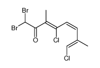1,1-dibromo-4,8-dichloro-3,7-dimethylocta-3,5,7-trien-2-one Structure