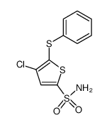 4-chloro-5-(phenylthio)thiophene-2-sulfonamide结构式
