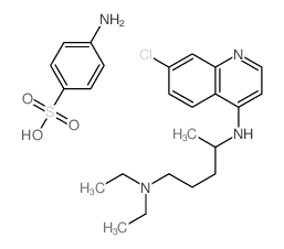 4-aminobenzenesulfonic acid; N-(7-chloroquinolin-4-yl)-N,N-diethyl-pentane-1,4-diamine结构式