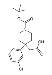 (4-(3-chlorophenyl)-1-{[(1,1-dimethylethyl)oxyl]carbonyl}-4-piperidinyl)acetic acid Structure