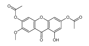 3,6-diacetoxy-1-hydroxy-7-methoxy-xanthen-9-one Structure