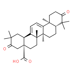 3,21-Dioxooleana-9(11),12-dien-28-oic acid结构式