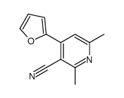 4-(furan-2-yl)-2,6-dimethylpyridine-3-carbonitrile结构式