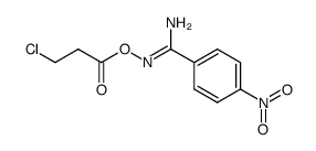 N-(3-chloro-propionyloxy)-4-nitro-benzamidine Structure