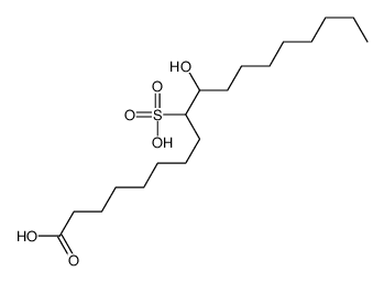 10-hydroxy-9-sulfooctadecanoic acid Structure