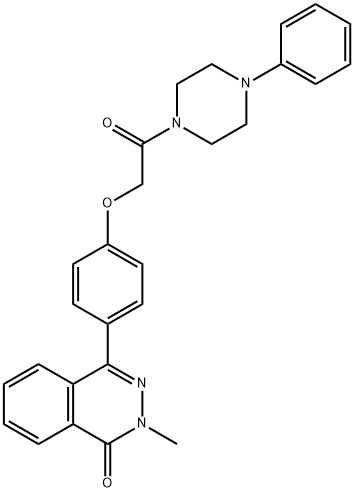 2-methyl-4-{4-[2-oxo-2-(4-phenylpiperazin-1-yl)ethoxy]phenyl}phthalazin-1(2H)-one Structure