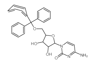 2(1H)-Pyrimidinone,4-amino-1-[5-O-(triphenylmethyl)-b-D-arabinofuranosyl]- Structure