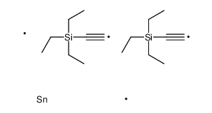 2-[dimethyl(2-triethylsilylethynyl)stannyl]ethynyl-triethylsilane Structure