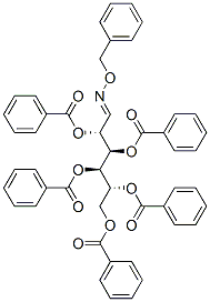 2-O,3-O,4-O,5-O,6-O-Pentabenzoyl-D-mannose O-benzyl oxime结构式