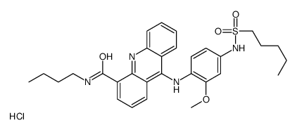N-butyl-9-[2-methoxy-4-(pentylsulfonylamino)anilino]acridine-4-carboxamide,hydrochloride Structure