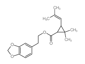 2-benzo[1,3]dioxol-5-ylethyl 2,2-dimethyl-3-(2-methylprop-1-enyl)cyclopropane-1-carboxylate structure