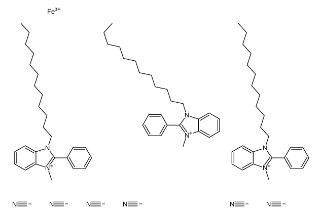 1-Methyl-2-phenyl-3-dodecylbenzimidazolinium ferrocyanide结构式