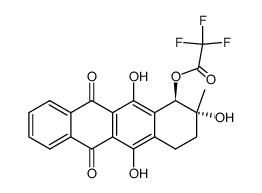 4,10-Didesoxy-β(1)-rhodomycinon-10-yl-trifluoracetat Structure