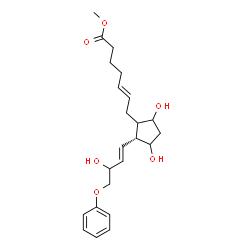 (E)-7-[(1R)-3α,5α-Dihydroxy-2β-[(E,R)-4-phenoxy-3-hydroxy-1-butenyl]cyclopentan-1α-yl]-5-heptenoic acid methyl ester Structure