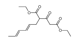 Ethyl 2-[(E,E)-2,4-hexadienyl]-3-oxoglutarate Structure