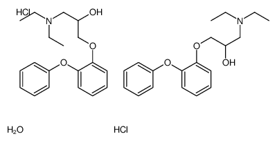 (3-Diethylamino-2-hydroxypropoxy)diphenyl ether hydrochloride hemihydr ate结构式