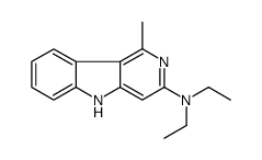 N,N-diethyl-1-methyl-5H-pyrido[4,3-b]indol-3-amine结构式