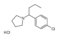 1-[1-(4-chlorophenyl)butyl]pyrrolidine,hydrochloride Structure