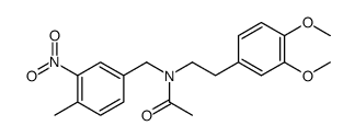 N-[2-(3,4-dimethoxyphenyl)ethyl]-N-[(4-methyl-3-nitrophenyl)methyl]acetamide结构式