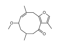 [(1(10)E,2R,4R)]-2-Methoxy-8,12-epoxygemacra-1(10),7,11-trien-6-one Structure