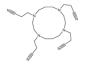 3-[4,8,11-tris(2-cyanoethyl)-1,4,8,11-tetrazacyclotetradec-1-yl]propanenitrile结构式