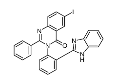 3-[2-(1H-benzimidazol-2-yl)phenyl]-6-iodo-2-phenylquinazolin-4-one Structure