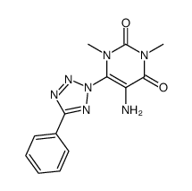 5-amino-1,3-dimethyl-6-(5-phenyltetrazol-2-yl)uracil Structure