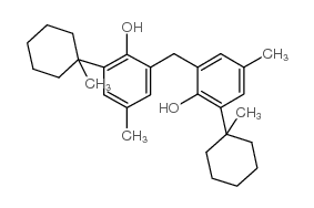 2,2'-methylenebis[6-(1-methylcyclohexyl)-p-cresol] structure