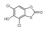 4,6-dichloro-5-hydroxy-benzo[1,3]oxathiol-2-one结构式