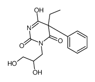 1-(2,3-dihydroxypropyl)-5-ethyl-5-phenyl-1,3-diazinane-2,4,6-trione结构式