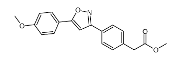 methyl 2-[4-[5-(4-methoxyphenyl)-1,2-oxazol-3-yl]phenyl]acetate结构式