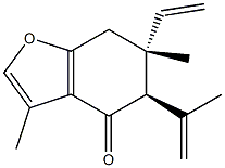 4(5H)-Benzofuranone, 6-ethenyl-6,7-dihydro-3,6-dimethyl-5-(1-methyleth enyl)-, (5R,6R)-rel-结构式