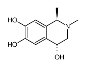 4,6,7-Isoquinolinetriol, 1,2,3,4-tetrahydro-1,2-dimethyl-, (1R-trans)- (9CI)结构式