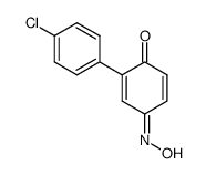 2-(4-chlorophenyl)-2,5-cyclohexadiene-1,4-dione 4-oxime结构式