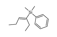 (E)-3-dimethyl(phenyl)silylhex-3-ene Structure