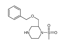 (2S)-1-methylsulfonyl-2-(phenylmethoxymethyl)piperazine Structure