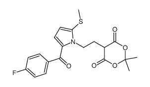 5-(2-(2-(4-fluorobenzoyl)-5-(methylthio)-1H-pyrrol-1-yl)ethyl)-2,2-dimethyl-1,3-dioxane-4,6-dione Structure