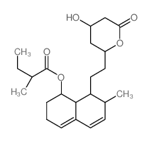 [8-[2-(4-hydroxy-6-oxo-oxan-2-yl)ethyl]-7-methyl-1,2,3,7,8,8a-hexahydronaphthalen-1-yl] 2-methylbutanoate结构式