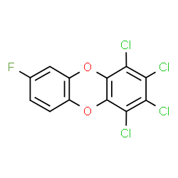 1,2,3,4-Tetrachloro-7-fluorodibenzo-p-dioxin Structure