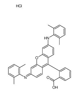 9-(2-carboxyphenyl)-3,6-bis[(2,6-dimethylphenyl)amino]xanthylium chloride结构式