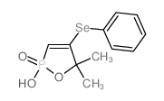 2-hydroxy-5,5-dimethyl-4-phenylselanyl-1-oxa-2$l^C11H13O3PSe-phosphacyclopent-3-ene 2-oxide Structure